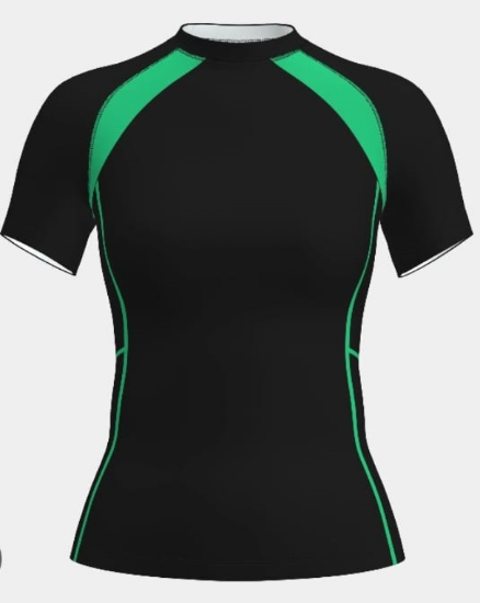 Picture of Men's Compression Fit Sports T-Shirt – Black & Green